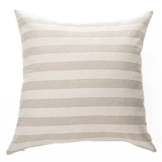  Coussin à rayures crèmes et taupes Dina ( 20'' X 20'')- Par Brunelli de Brunelli – PRODUIT  de qualité chez Literie & Déco et Moi