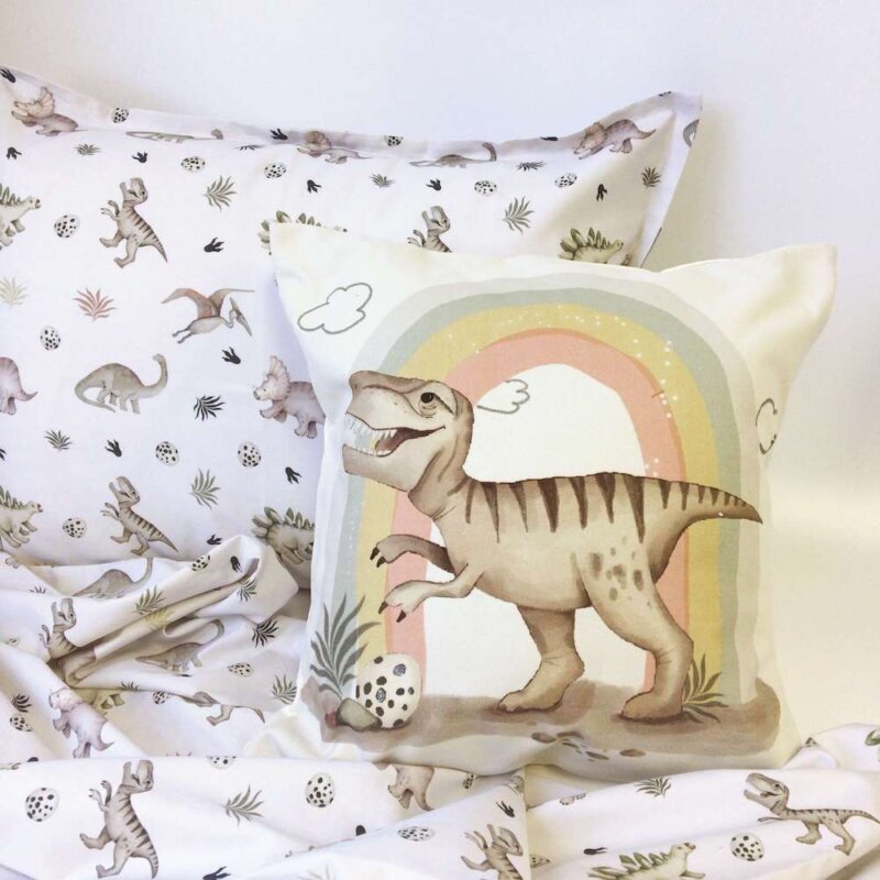 ( Fait au Québec) Ensemble de literiIe bébé- DINOSAURES housses de couette bébé  ,disponible chez Literie-Déco et moi 