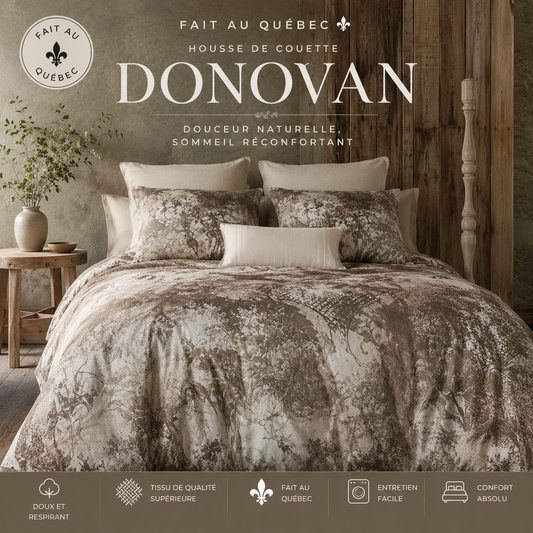 FAIT AU QUÉBEC- Housse de couette DONOVAN - Housse de couette CHÉNÉ - Literie-Déco et moi 