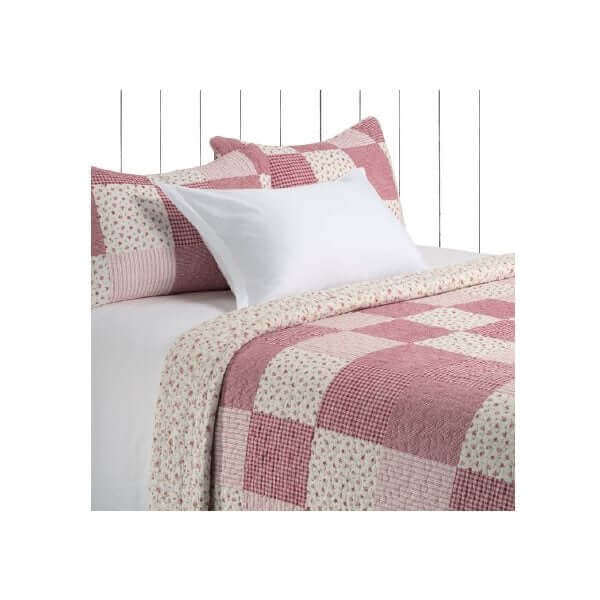 Ensemble de courtepointe à carreaux JOELLE - Par Brunelli - Courtepointe Brunelli - $159.99! Literie-Déco et moi 