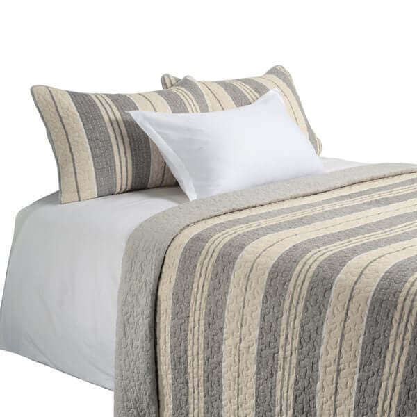 Ensemble de courtepointe à rayures BODDY - Par Brunelli - Literie - Déco et moi