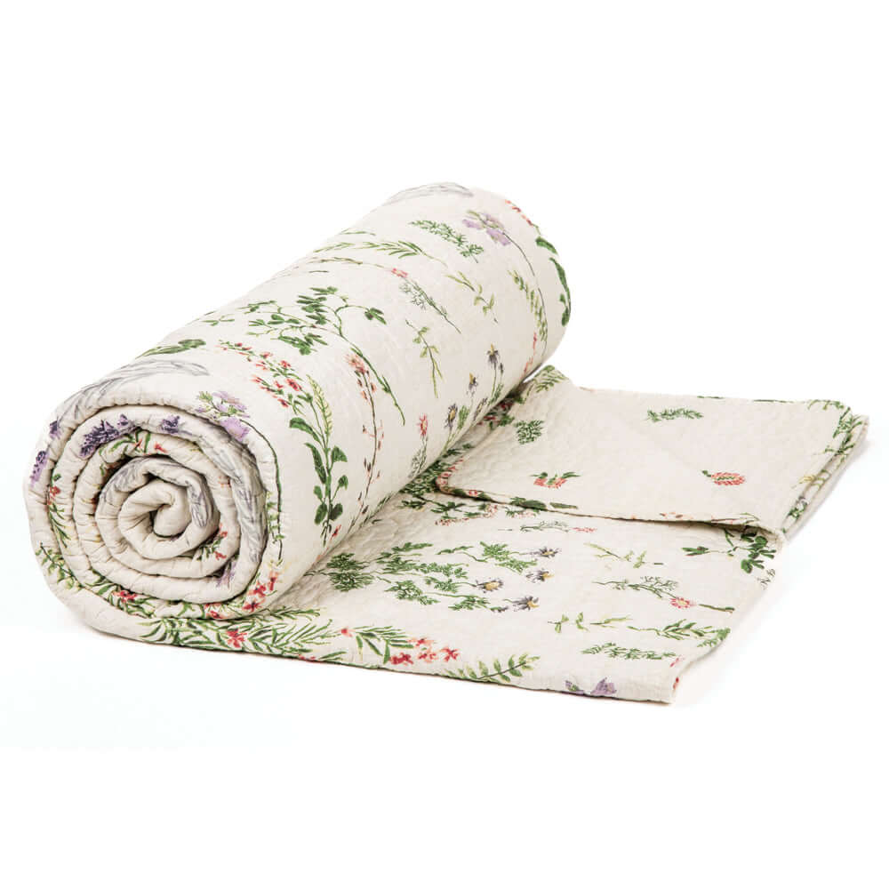 Ensemble de courtepointe crème style campagne classique MEADOW - Par Brunelli - Literie - Déco et moi