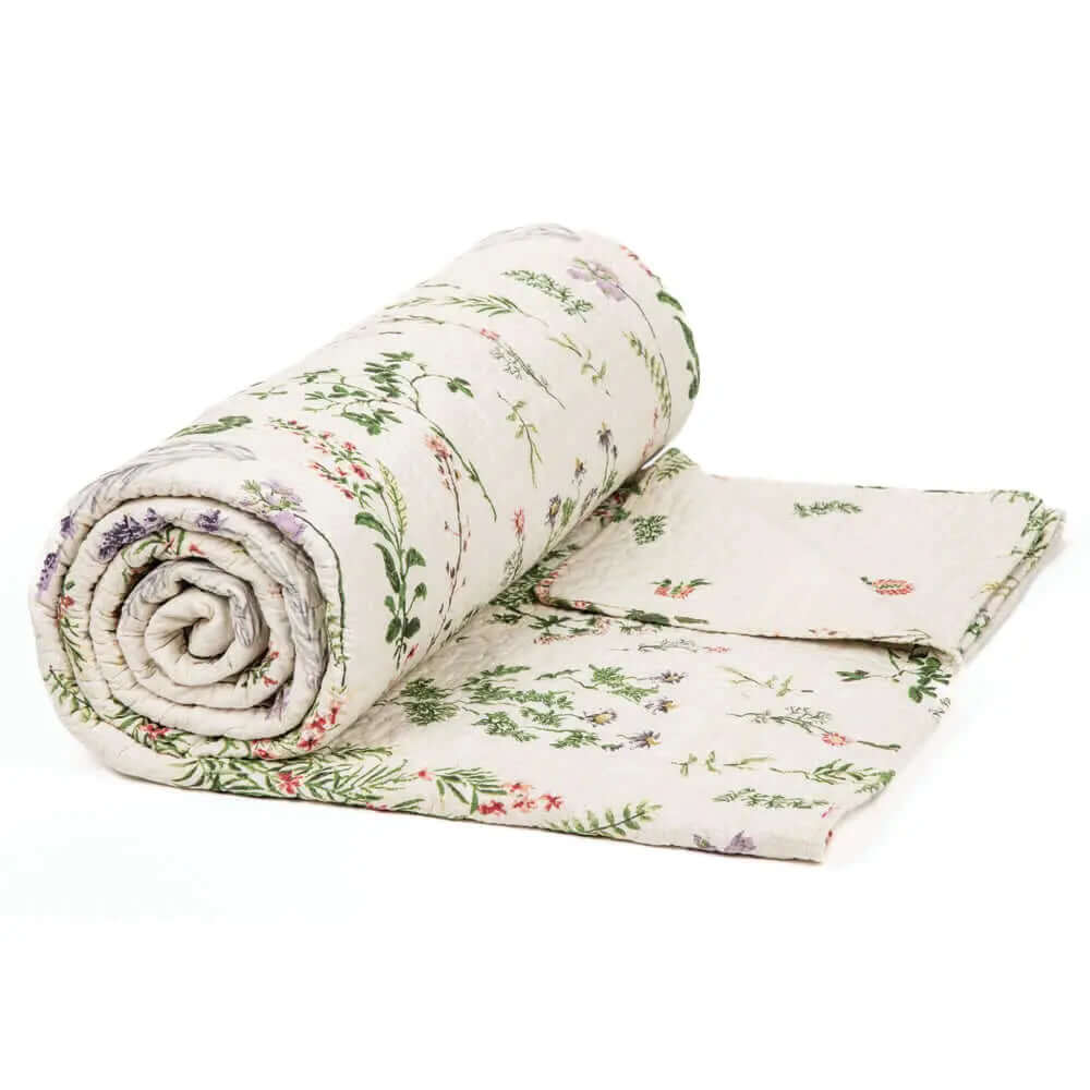 Ensemble de courtepointe crème style campagne classique MEADOW- Par Brunelli - Courtepointe Brunelli - Literie-Déco et moi 