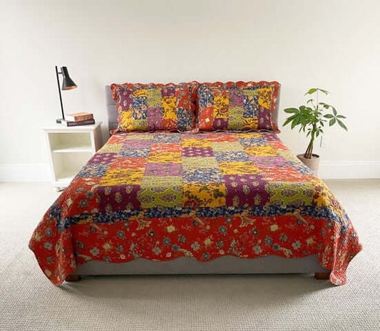 Ensemble de courtepointe FLAMENCO ( Jeté FLAMENCO aussi disponible ) - Literie - Déco et moi