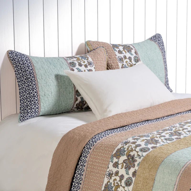 Ensemble de courtepointe imprimée KOMBUCHA- Par Brunelli - Courtepointe Brunelli - $139.99! Literie-Déco et moi 