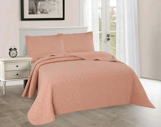 Ensemble de couverture matelassée  DIAMANT (Coucher de soleil ) - Couvre-lit Daniadown - Literie-Déco et moi 