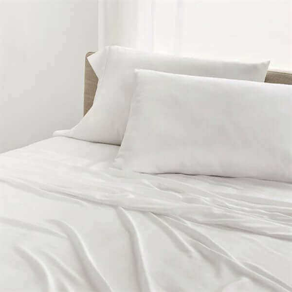 Ensemble de draps blanc ECO ( 100% lyocell ) ( Par Brunelli) - Draps Brunelli - Literie-Déco et moi 