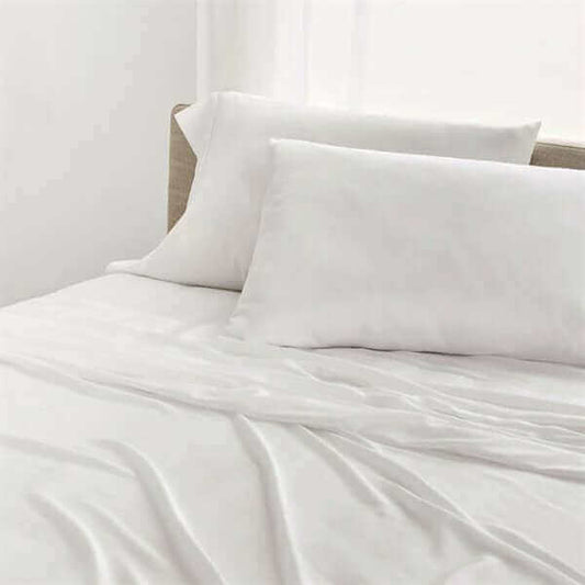 Ensemble de draps blanc ECO ( 100% lyocell ) ( Par Brunelli) - Draps Brunelli - $199.99! Literie-Déco et moi 