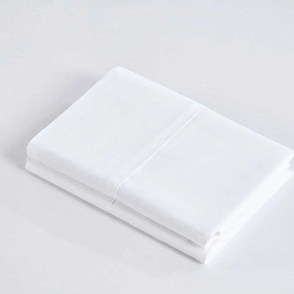 Ensemble de draps en coton biologique , 500 fils ( Blanc ) - Draps Literie & Déco et moi - Literie-Déco et moi 