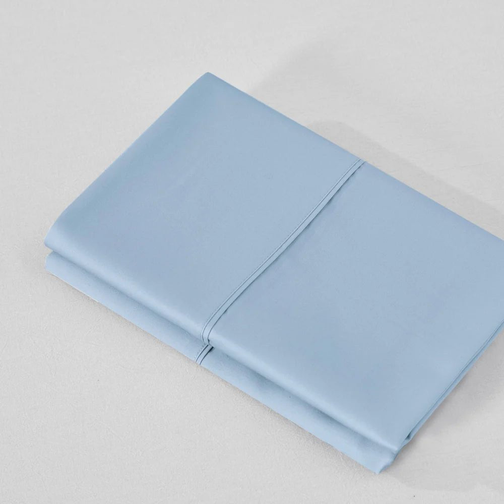 Ensemble de draps en coton biologique , 500 fils ( Bleu Azur ) - Draps Literie & Déco et moi - Literie-Déco et moi 