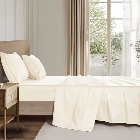 Ensemble de draps en coton biologique , 500 fils ( Crème ) - Draps Literie & Déco et moi - $229.99! Literie-Déco et moi 