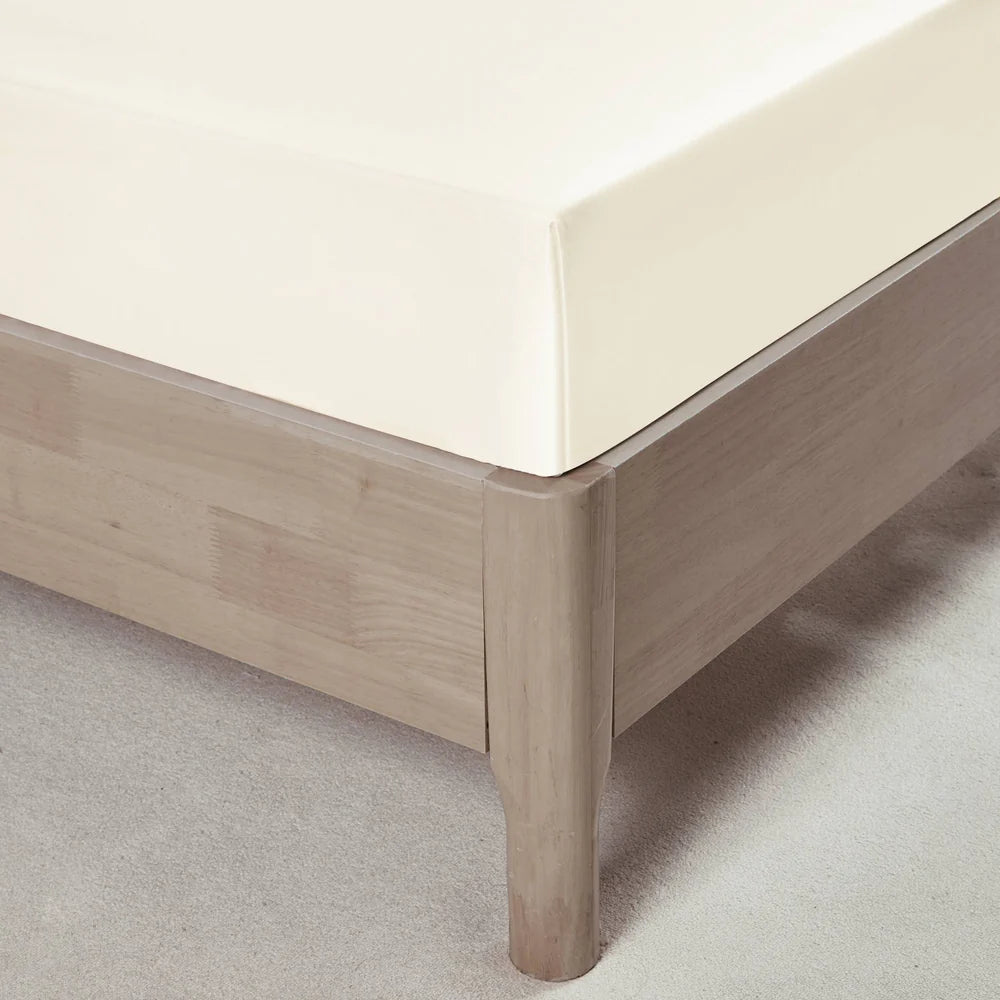 Ensemble de draps en coton biologique , 500 fils ( Crème ) - Draps Literie & Déco et moi - Literie-Déco et moi 