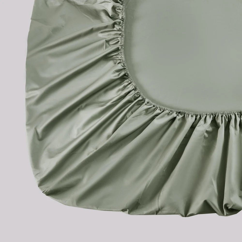 Ensemble de draps en coton biologique , 500 fils ( Vert ) - Draps Literie & Déco et moi - Literie-Déco et moi 