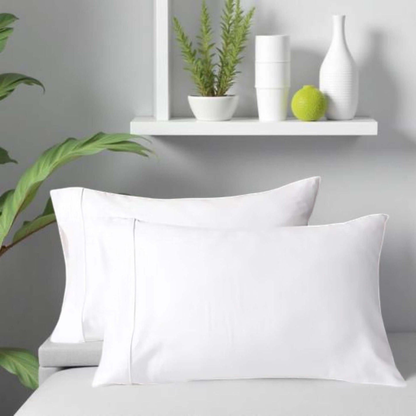 Ensemble de draps en coton égyptien (300 fils) -Blanc - Draps Literie & Déco et moi - Literie-Déco et moi 