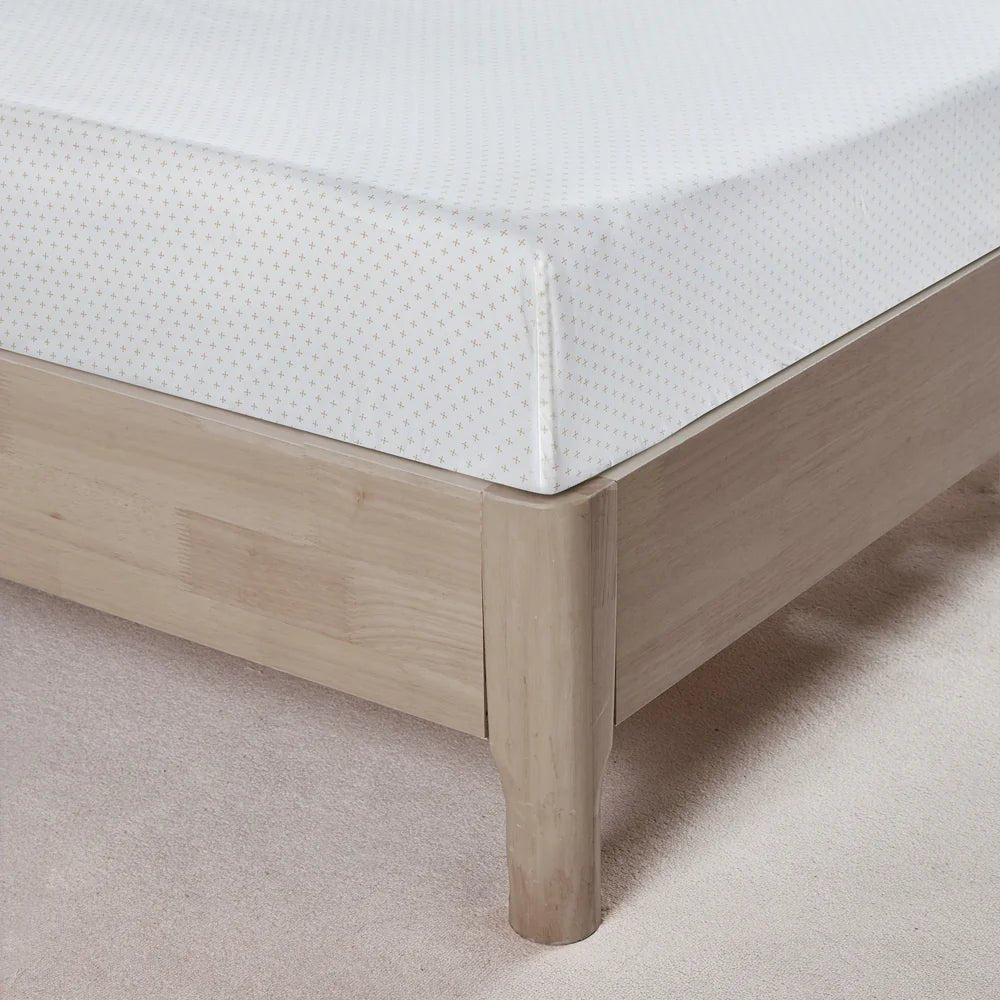 Ensemble de draps en coton motifs de croix ( Sable ) - Draps Literie & Déco et moi - $159.99! Literie-Déco et moi 