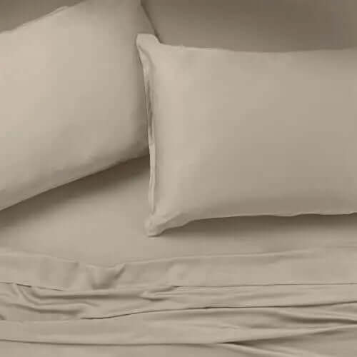 Ensemble de draps en rayonne de bambou Café- Par Brunelli - Draps Brunelli - $223.99! Literie-Déco et moi 