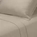 Ensemble de draps en rayonne de bambou Café- Par Brunelli - Draps Brunelli - Literie-Déco et moi 