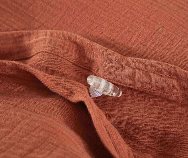Ensemble de housse de couette CRINKLE ( Terracotta ) - Housse de couette Daniadown - Literie-Déco et moi 