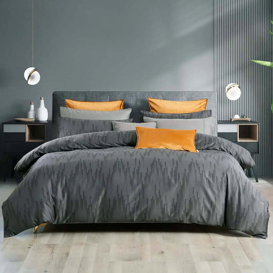 Ensemble de housse de couette DARIAN ( gris ) - Housse de couette Daniadown - $204.99! Literie-Déco et moi 