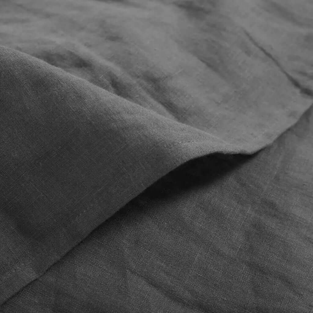 Ensemble de housse de couette en 100% lin français ( Graphite ) - Housse de couette Daniadown - Literie-Déco et moi 
