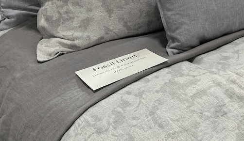 Ensemble de housse de couette en 100% lin français ( Gris Fossile ) - Literie - Déco et moi