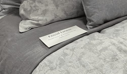 Ensemble de housse de couette en 100% lin français ( Gris Fossile ) - Housse de couette Daniadown - Literie-Déco et moi 
