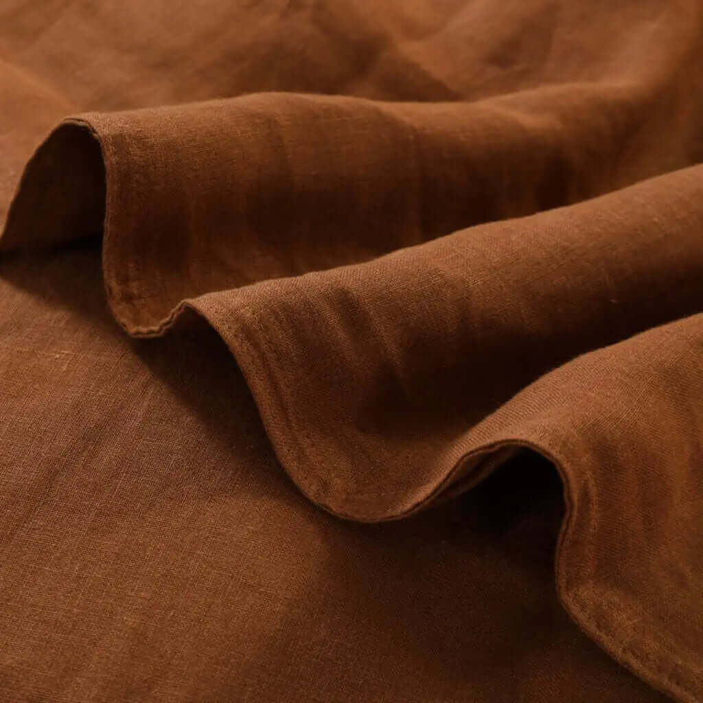 Ensemble de housse de couette en 100% lin français ( Noix de Pacanes ) - Housse de couette Daniadown - Literie-Déco et moi 
