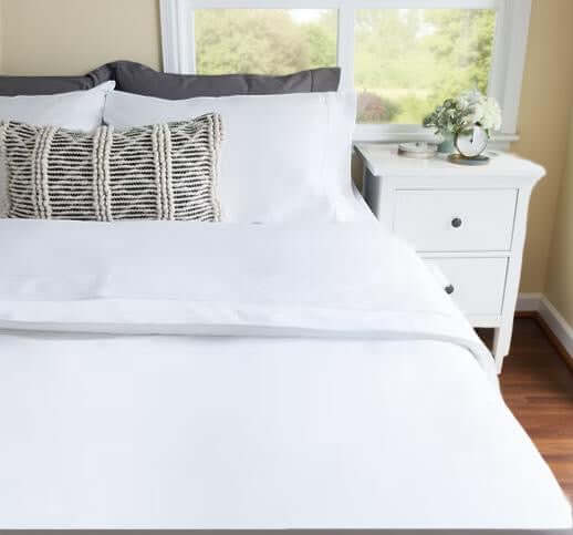 Ensemble de housse de couette en coton égyptien (Blanc) - Housse de couette Literie & Déco et moi - $39.99! Literie-Déco et moi 
