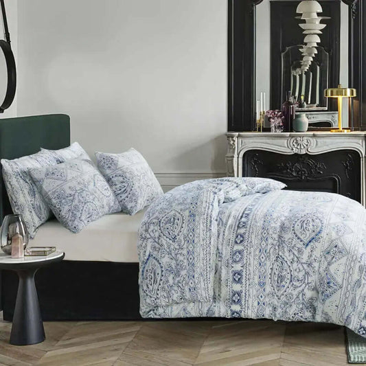 Ensemble de housse de couette en coton et lin Jasmine - Housse de couette Daniadown - $214.99! Literie-Déco et moi 