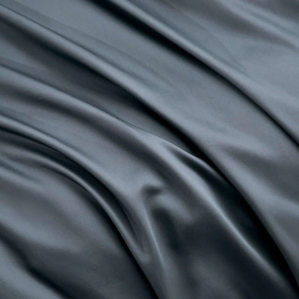 Ensemble de housse de couette en coton PIMA ( 400 fils ) - BLEU ACIER - Literie - Déco et moi