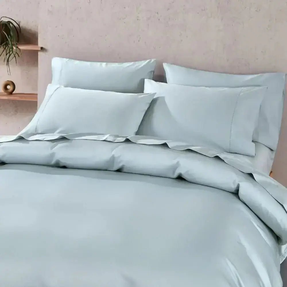 Ensemble de housse de couette en coton PIMA ( 400 fils )- Bleu Arctique - Housse de couette Daniadown - $84.99! Literie-Déco et moi 