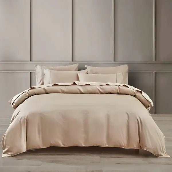 Ensemble de housse de couette en coton PIMA ( 400 fils )- MOCHA - Housse de couette Daniadown - Literie-Déco et moi 