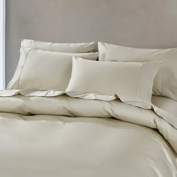 Ensemble de housse de couette en coton PIMA ( 400 fils )- Naturel Housse de couette  ,disponible chez Literie-Déco et moi 