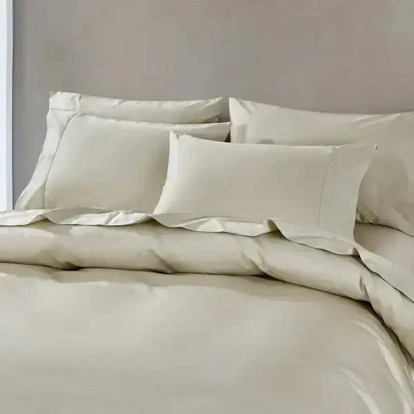 Ensemble de housse de couette en coton PIMA ( 400 fils )- Naturel - Housse de couette Daniadown - Literie-Déco et moi 