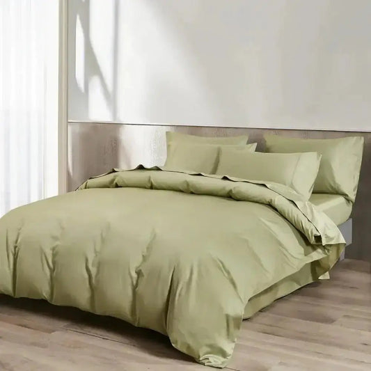 Ensemble de housse de couette en coton PIMA ( 400 fils )- Vert Cypress - Housse de couette Daniadown - $84.99! Literie-Déco et moi 