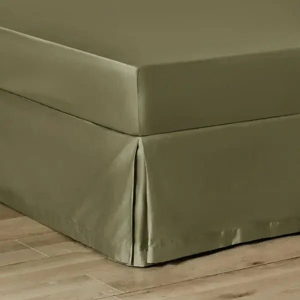 Ensemble de housse de couette en coton PIMA ( 400 fils ) - Vert Mousse - Literie - Déco et moi