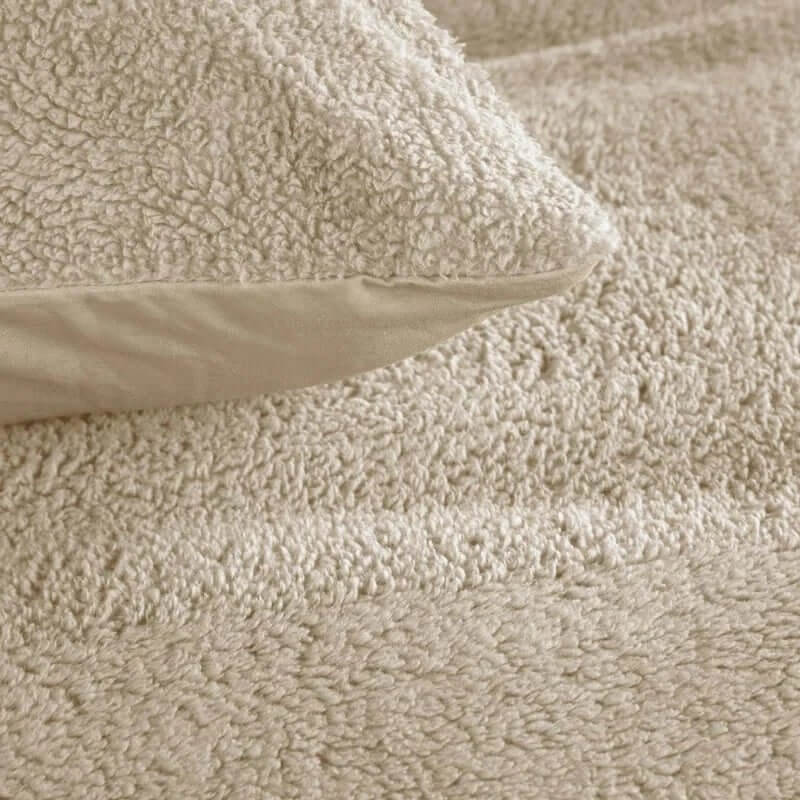 Ensemble de housse de couette en peluche tan Nounours - Par Brunelli - Housse de couette Brunelli - Literie-Déco et moi 