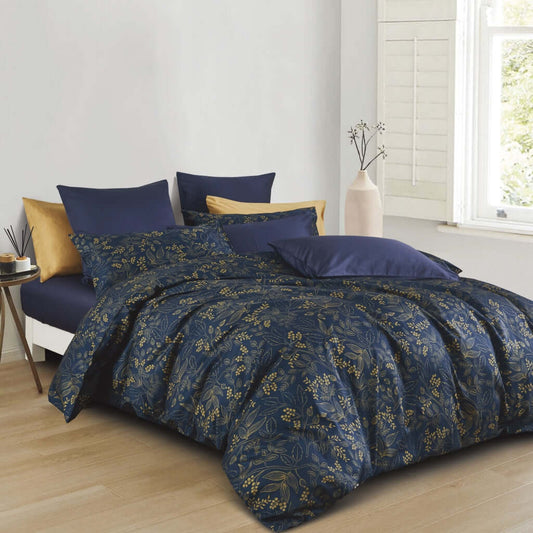 Ensemble de housse de couette GROVE NAVY Housse de couette  ,disponible chez Literie-Déco et moi 