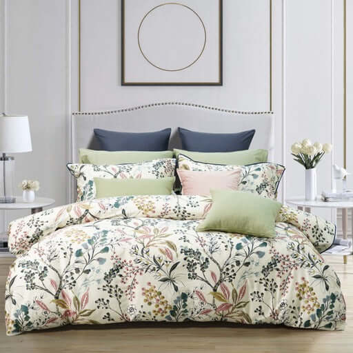 Ensemble de hHousse de couette LEAF GARDEN Housse de couette  ,disponible chez Literie-Déco et moi 