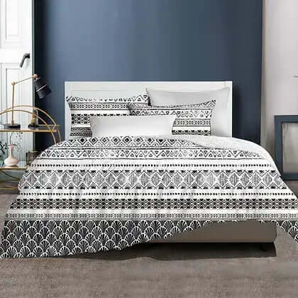 Ensemble de housse de couette MACY ( Noir et blanc ) - Housse de couette Livia - $139.95! Literie-Déco et moi 