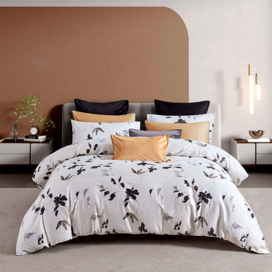 Ensemble de housse de couette MAKI ( le fond est blanc cassé ) - Housse de couette Daniadown - $154.99! Literie-Déco et moi 