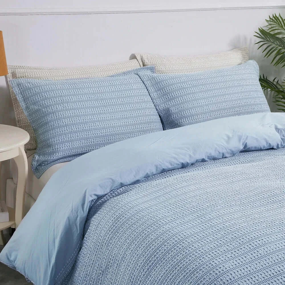Ensemble de housse de couette SOLENE ( bleu  ) Housse de couette  ,disponible chez Literie-Déco et moi 