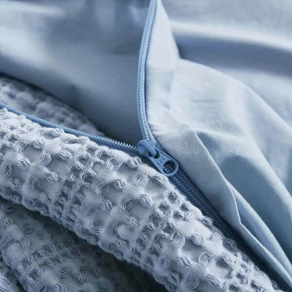 Ensemble de housse de couette SOLENE ( bleu  ) - Housse de couette Daniadown - Literie-Déco et moi 