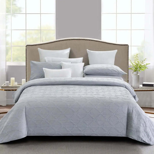 Ensemble de housse de couette STELLA ( Gris ) - Housse de couette Daniadown - $234.99! Literie-Déco et moi