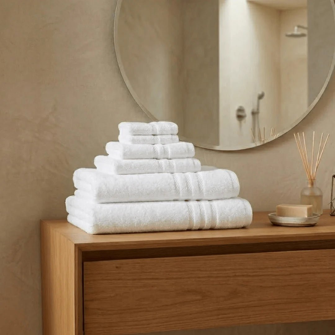 Ensemble de serviettes Aube ( Blanc ) - serviettes de bain Literie & Déco et moi - Literie-Déco et moi 