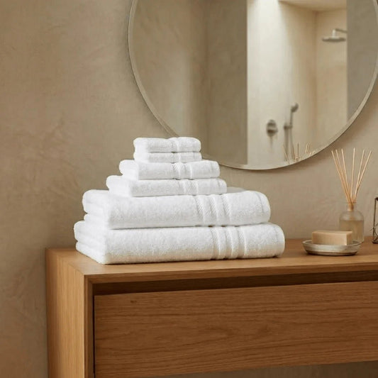 Ensemble de serviettes Aube ( Blanc ) - serviettes de bain Literie & Déco et moi - $84.99! Literie-Déco et moi 