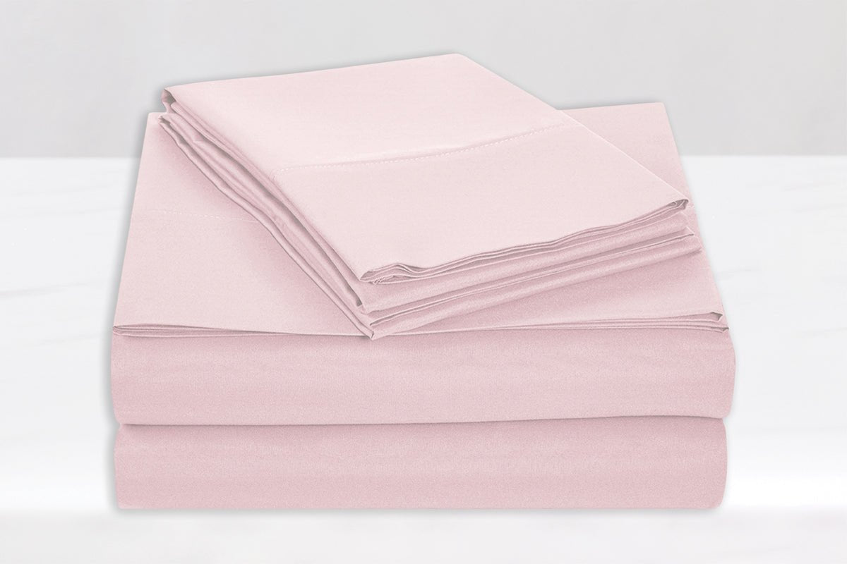 Ensemble draps en coton Chroma ( Rose ) - Draps rjs trading - Literie-Déco et moi 