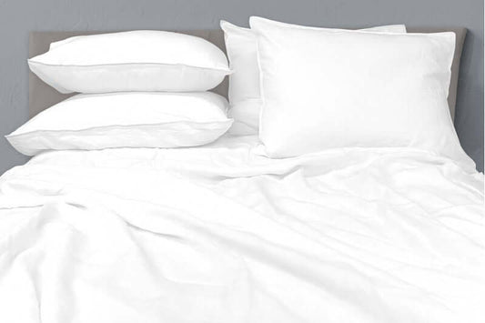 Ensemble draps en lin MORGAN ( Blanc ) - Literie - Déco et moi