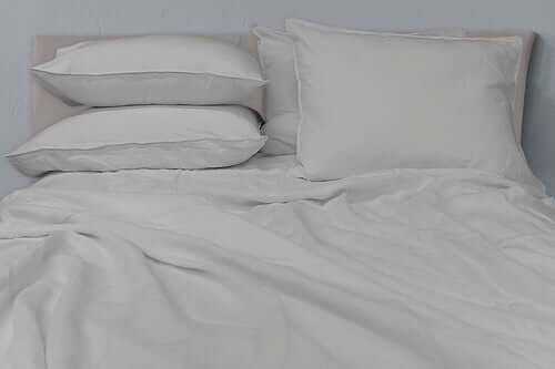 Ensemble draps en lin MORGAN ( Gris ) - Literie - Déco et moi