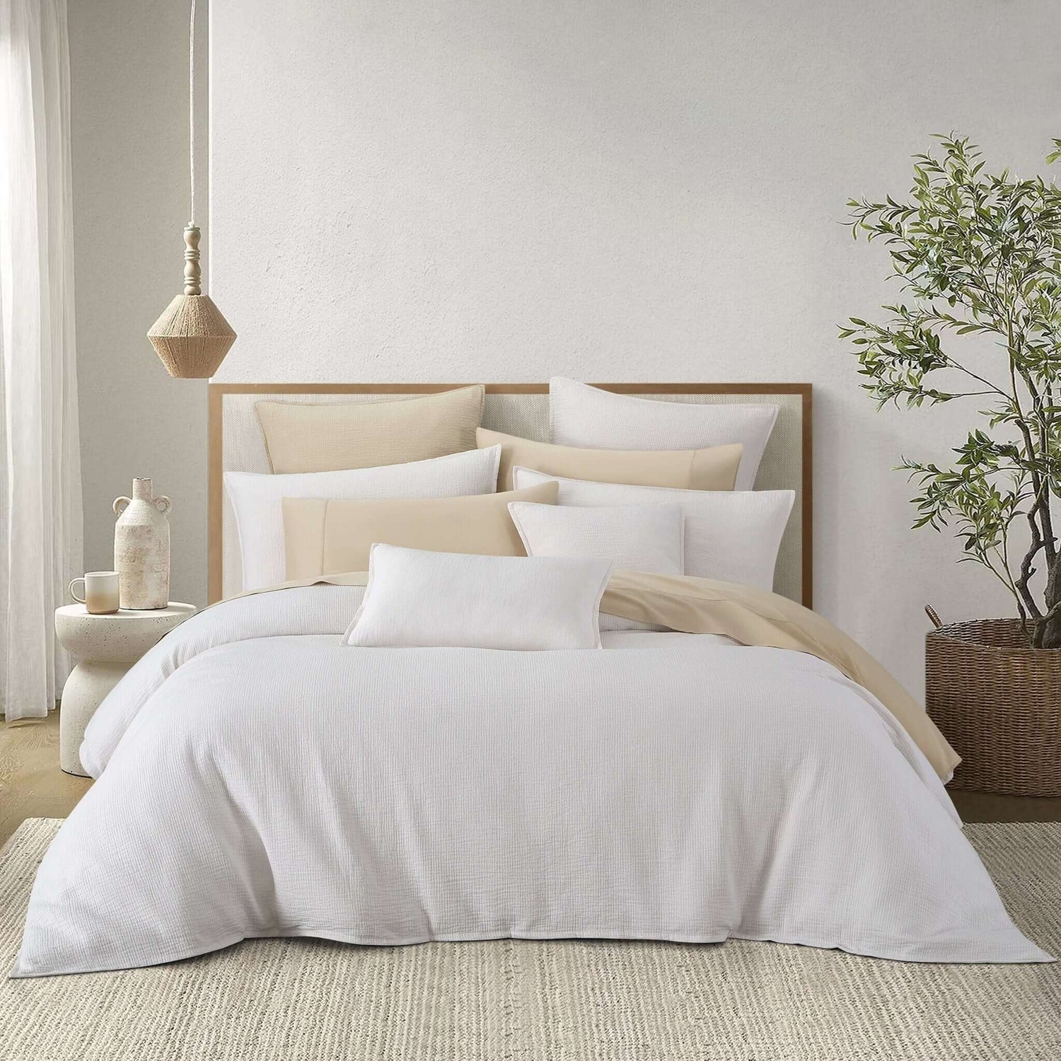 Ensemble housse de couette CHAUCER ( Crème ) - Housse de couette Daniadown - Literie-Déco et moi 
